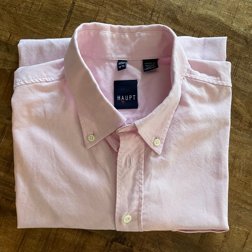 HAUPT Long Sleeve Pink Button Down